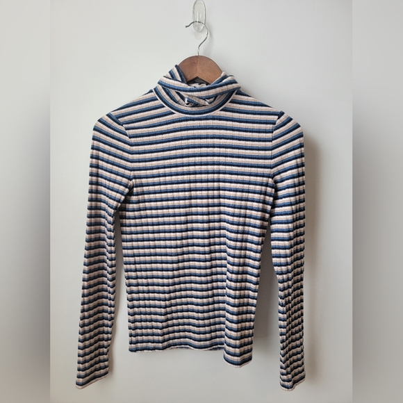 Madewell Striped Turtleneck - Picture 1 of 2